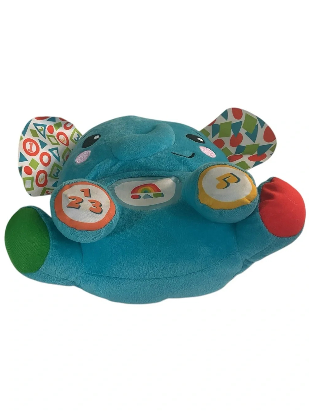 Fisher-Price Lights & Learning Elephant Plush Interactive Musical Toy Lights Sou